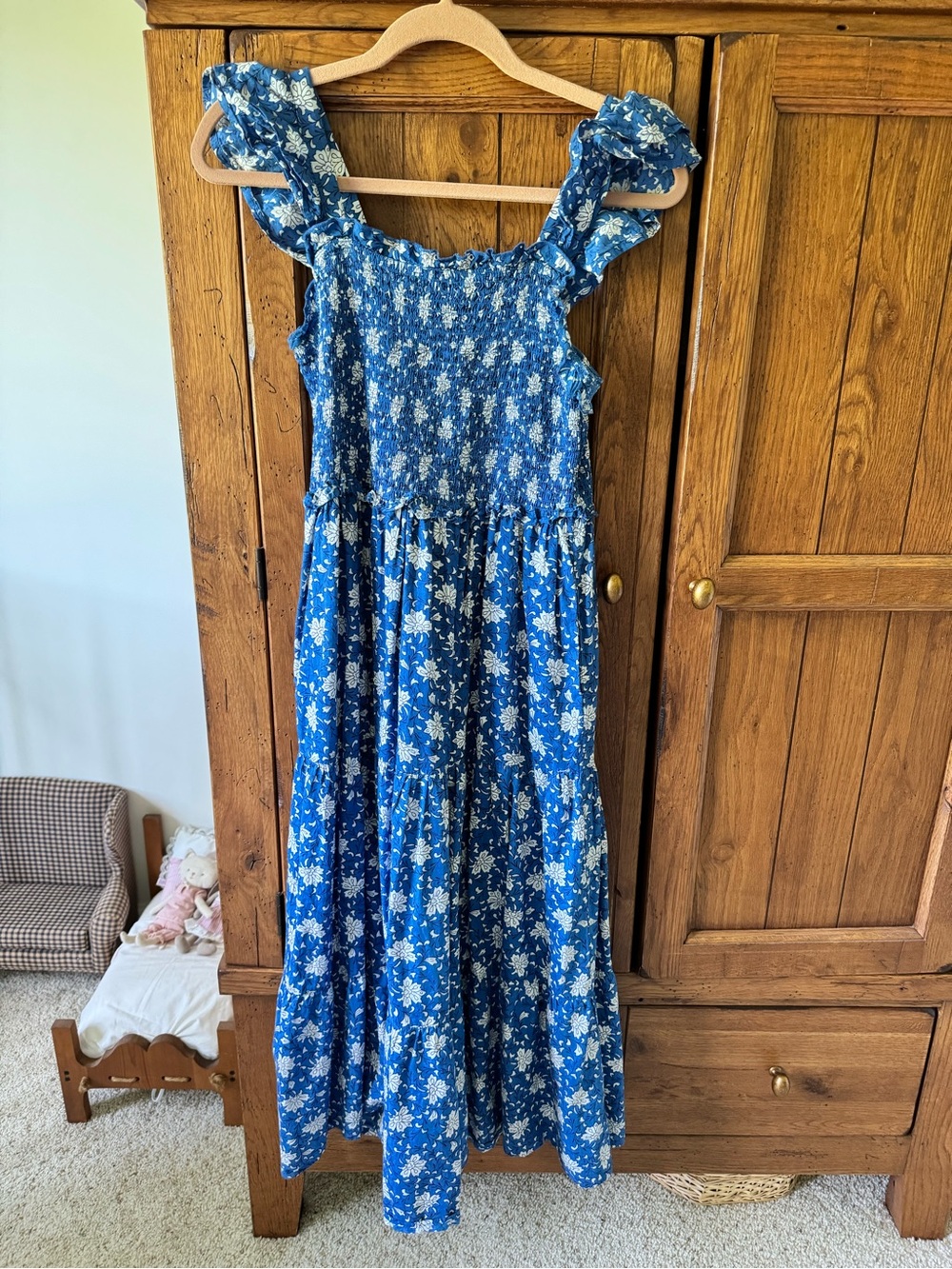 100% Cotton Cottagecore Block Print Floral Dress